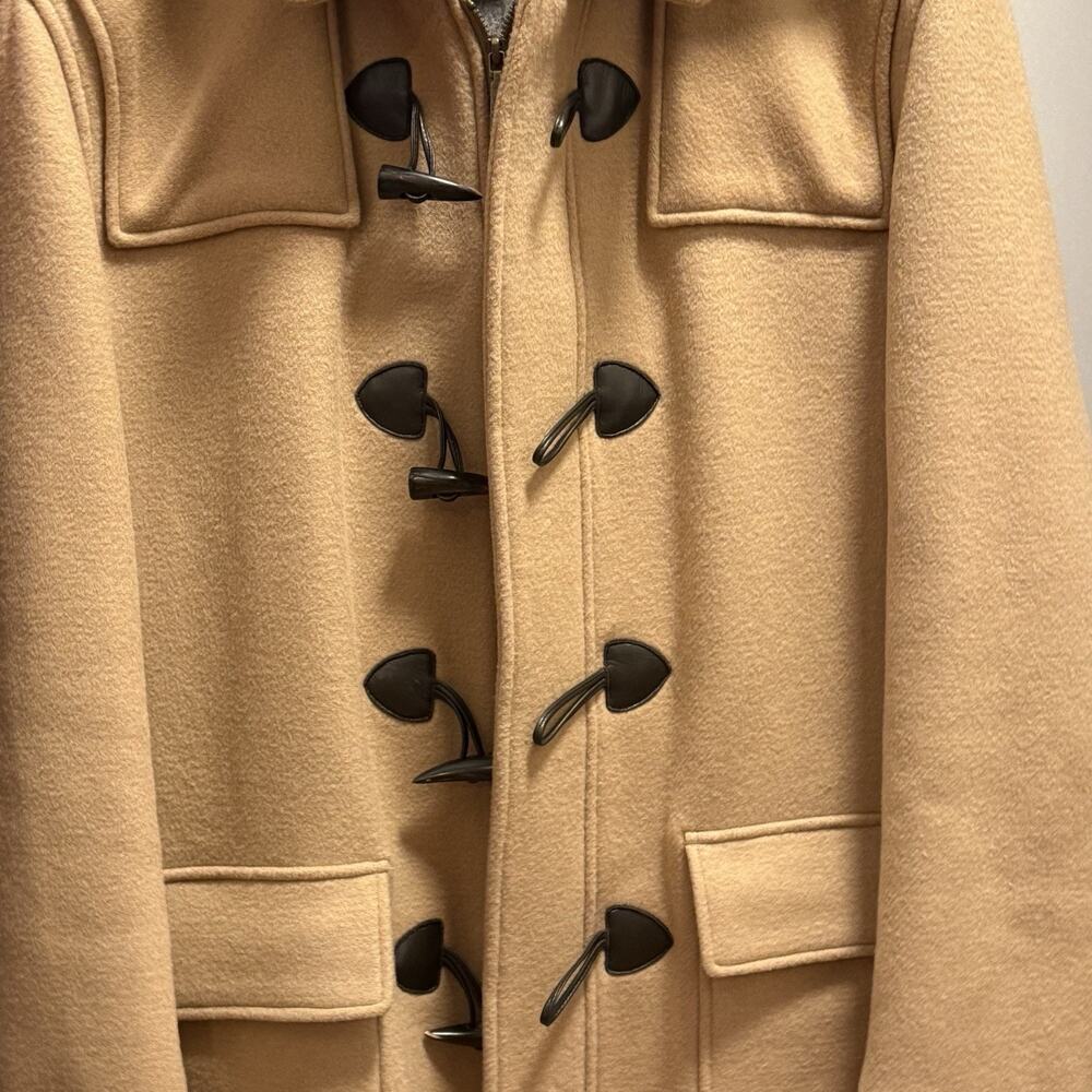 Brooks Brothers Camel Wool Duffle Coat M Hooded Toggle Winter Jacket NWOT - Picture 6 of 12